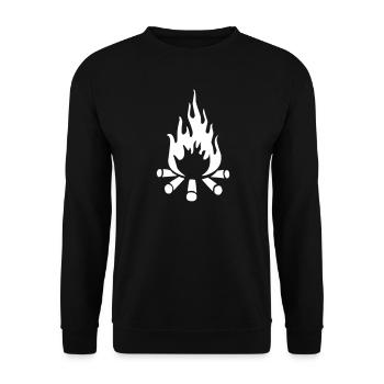 Feu tentes de feu de camp scouts - Sweat-shirt Unisexe - noir - Devant - Alina (178cm) & Michal (187cm)