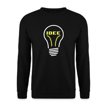 Glühbirne Idee - Unisex Pullover - Schwarz - Vorne - Alina (178cm) & Michal (187cm)