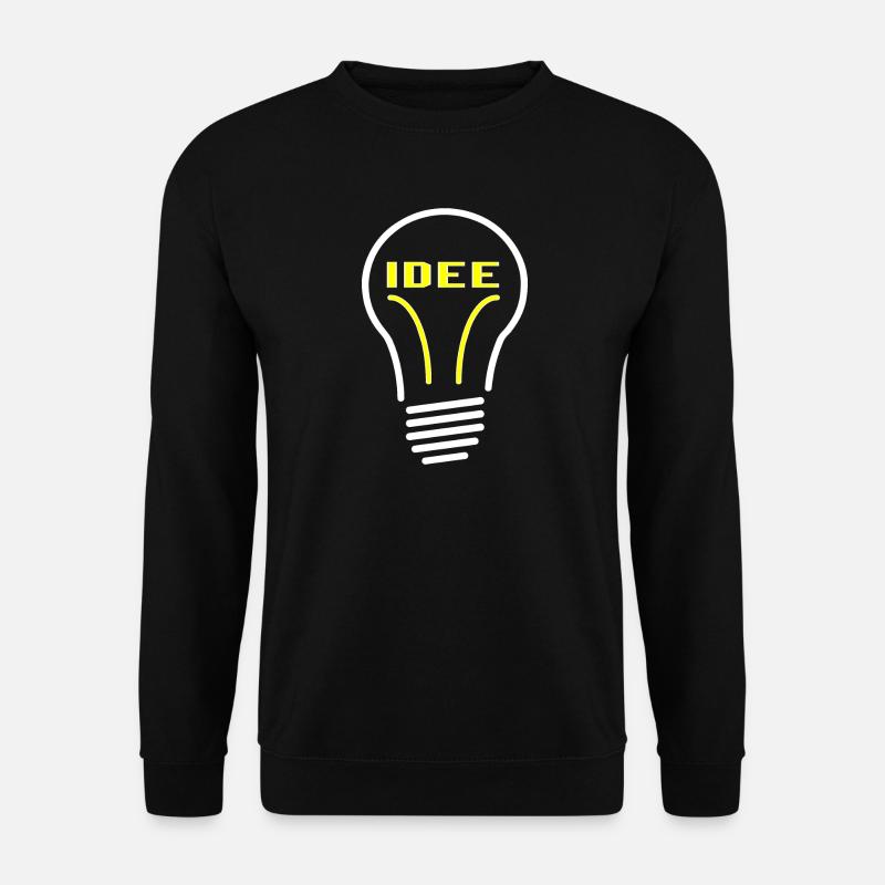 Glühbirne Idee - Unisex Pullover - Schwarz