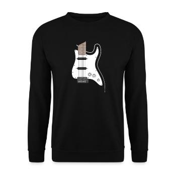 eGuitar Guitare Musique Musique Musicien Groupe - Sweat-shirt Unisexe - noir - Devant - Alina (178cm) & Michal (187cm)