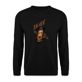 Skater - Unisex Sweatshirt - black - Front - Alina (178cm) & Michal (187cm)
