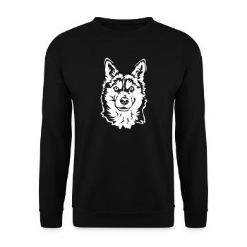 Husky Tête « Black Edition » - Sweat-shirt Unisexe - noir - Devant - Alina (178cm) & Michal (187cm)