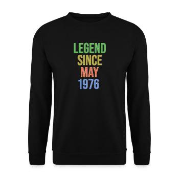 Légende Depuis mai 1976 - Sweat-shirt Unisexe - noir - Devant - Alina (178cm) & Michal (187cm)