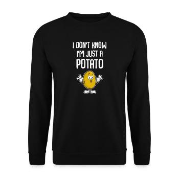Potato - Unisex Sweatshirt - black - Front - Alina (178cm) & Michal (187cm)