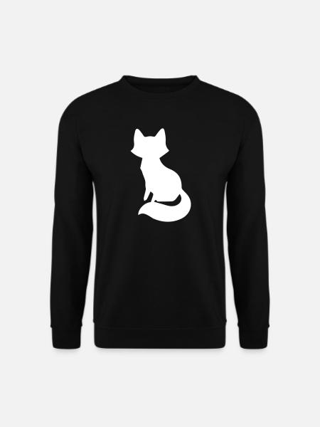 Playful Fox Silhouette Design - Unisex Sweatshirt - black