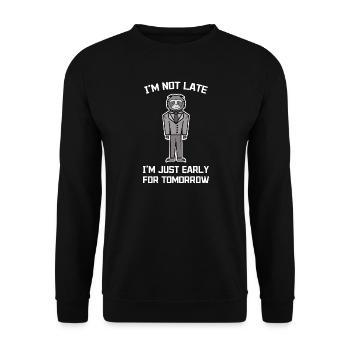 Déclaration d’animal humoristique Paresseux habitants de la jungle - Sweat-shirt Unisexe - noir - Devant - Alina (178cm) & Michal (187cm)