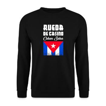 Rueda de Casino - Cuban Salsa - Unisex Pullover - Schwarz - Vorne - Alina (178cm) & Michal (187cm)