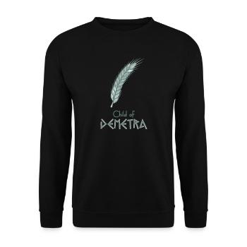 Child of Demetra – Percy Jackson inspired design - Unisex Sweatshirt - black - Front - Alina (178cm) & Michal (187cm)