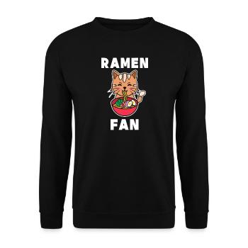 Cat Manga Statement Anime Japan Cartoon - Unisex Sweatshirt - black - Front - Alina (178cm) & Michal (187cm)