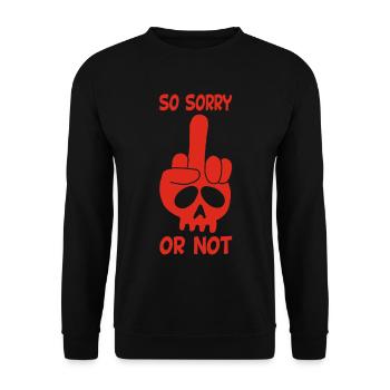 Rude Red Skull - Unisex Sweatshirt - black - Front - Alina (178cm) & Michal (187cm)