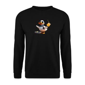 Lunettes de soleil Bière au canard grillée - Sweat-shirt Unisexe - noir - Devant - Alina (178cm) & Michal (187cm)