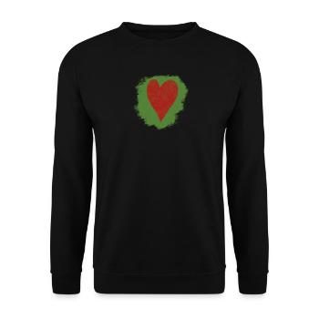 Coeur dans le style aquarelle - Sweat-shirt Unisexe - noir - Devant - Alina (178cm) & Michal (187cm)