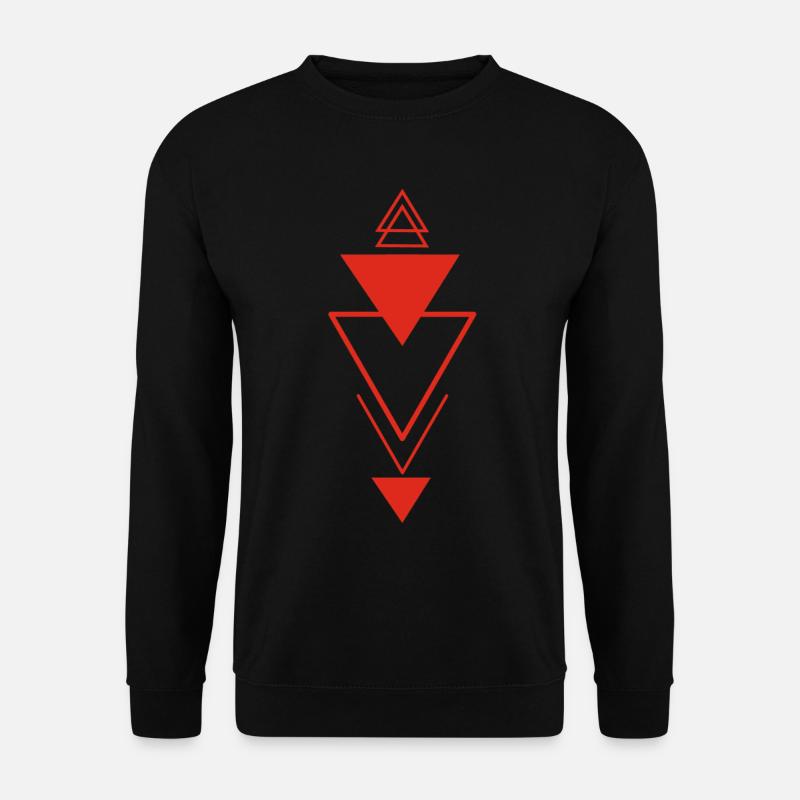 Dreieckssymbol (rot) - Unisex Pullover - Schwarz