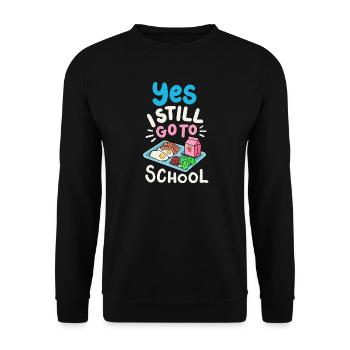 Schule Cafeteria-Crew - Unisex Pullover - Schwarz - Vorne - Alina (178cm) & Michal (187cm)