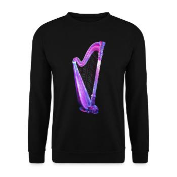 Harfe - Unisex Pullover - Schwarz - Vorne - Alina (178cm) & Michal (187cm)