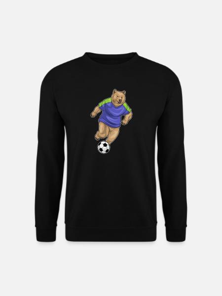 Bear Soccer Player Soccer - Unisex Sweatshirt - black