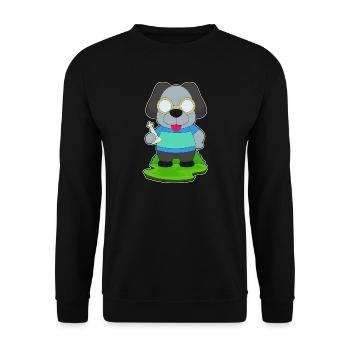 Chien Pièces d’échecs Queen Chess - Sweat-shirt Unisexe - noir - Devant - Alina (178cm) & Michal (187cm)