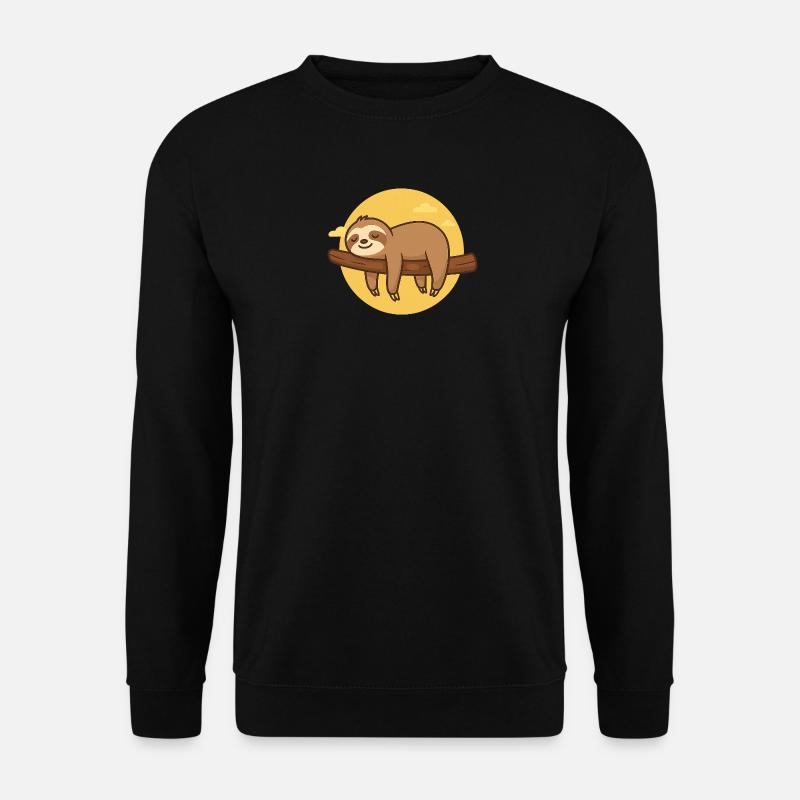Sloth on tree - Unisex Sweatshirt - black