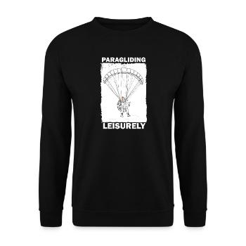 Adventure Paraglider Read - Unisex Sweatshirt - black - Front - Alina (178cm) & Michal (187cm)