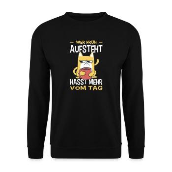 Funny Sayings Fun Outfits Irony Sarcasm - Unisex Sweatshirt - black - Front - Alina (178cm) & Michal (187cm)