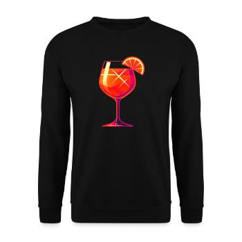 Party Spritz Glas Geschenkidee - Unisex Pullover - Schwarz - Vorne - Alina (178cm) & Michal (187cm)