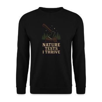 Survival Powers Boscroon Ferocious Abilities - Unisex Sweatshirt - black - Front - Alina (178cm) & Michal (187cm)