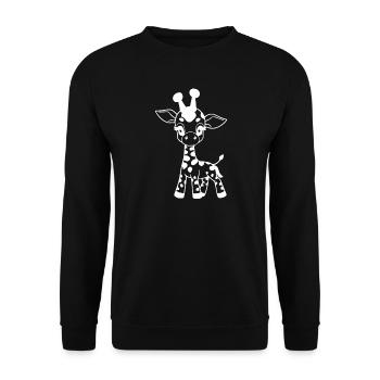 Giraffe baby giraffe - Unisex Sweatshirt - black - Front - Alina (178cm) & Michal (187cm)