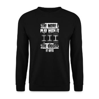 The more Bodybuilding Bodybuilder Gym Kraftsport - Unisex Pullover - Schwarz - Vorne - Alina (178cm) & Michal (187cm)
