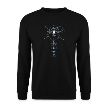 Mystical Eye sigil.  - Unisex Pullover - Schwarz - Vorne - Alina (178cm) & Michal (187cm)