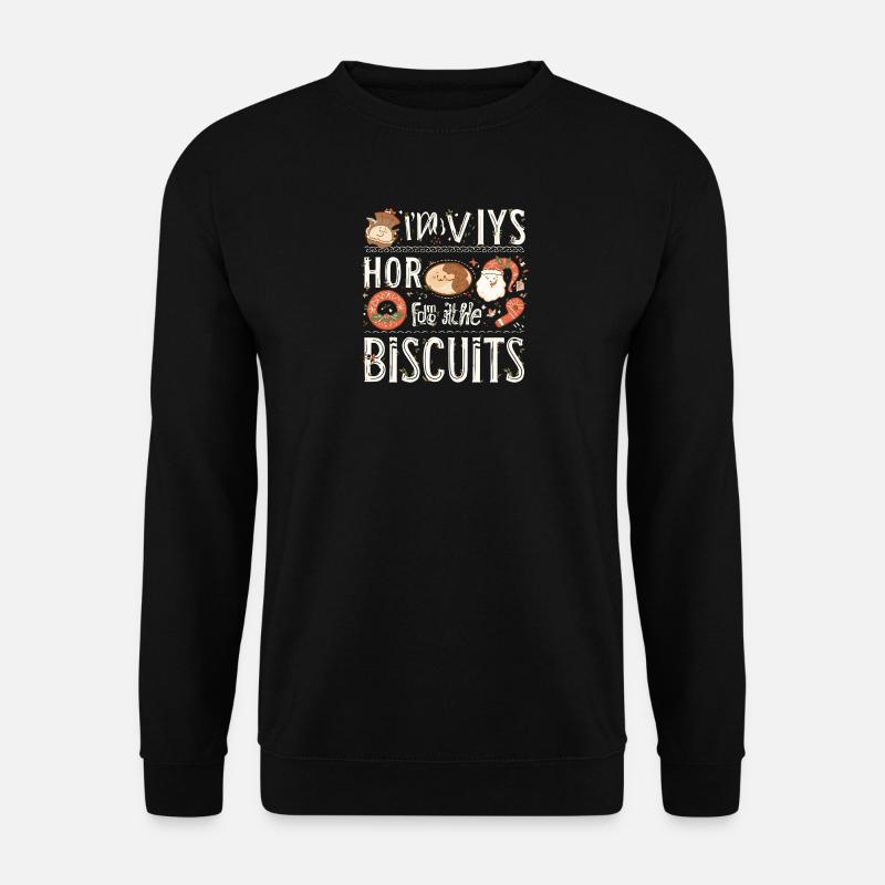 Süße und festliche Weihnachtsplätzchen - Unisex Pullover - Schwarz