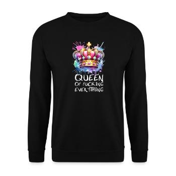 Königin Von Allem Mit Attitüde Und Stil - Unisex Sweatshirt - black - Front - Alina (178cm) & Michal (187cm)
