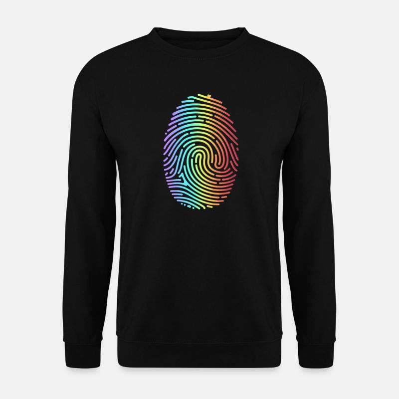 Bunter Regenbogen Fingerabdruck - Unisex Pullover - Schwarz