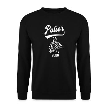 Foreman 2026 Training Occupation Construction Manager Construction Worker - Unisex Sweatshirt - black - Front - Alina (178cm) & Michal (187cm)