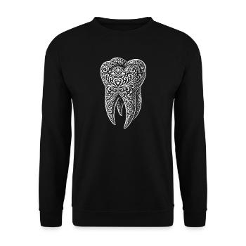 Tooth - Sweat-shirt Unisexe - noir - Devant - Alina (178cm) & Michal (187cm)