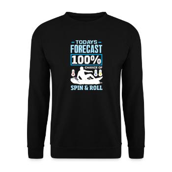 Surfing Surfboarder Bodyboarder - Unisex Sweatshirt - black - Front - Alina (178cm) & Michal (187cm)