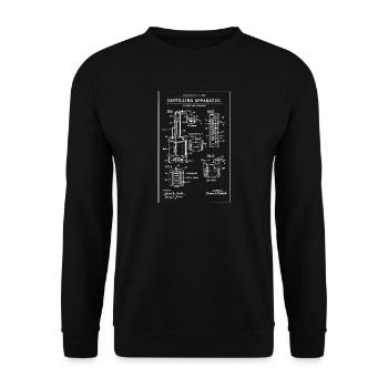 Distillation Modèle Vintage Print - Sweat-shirt Unisexe - noir - Devant - Alina (178cm) & Michal (187cm)