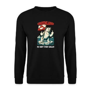 Greenland Is Not For Sale Hoodie - Unisex Sweatshirt - black - Front - Alina (178cm) & Michal (187cm)