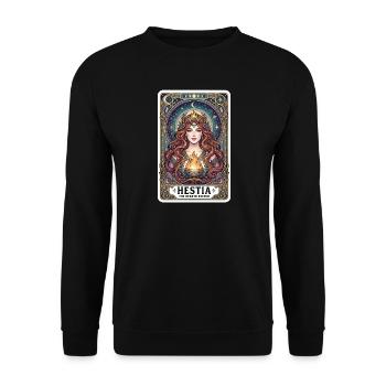 Hestia Tarot Card - Unisex Sweatshirt - black - Front - Alina (178cm) & Michal (187cm)