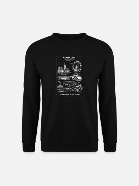 Vienna City Blueprint Skyline - Unisex Sweatshirt - black