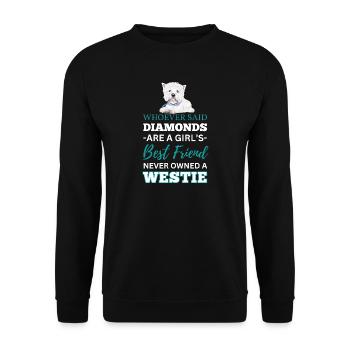 westie qui a dit - Sweat-shirt Unisexe - noir - Devant - Alina (178cm) & Michal (187cm)