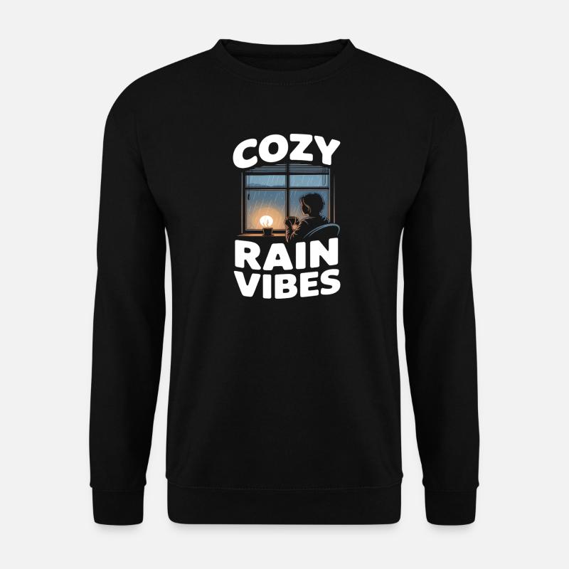 Cozy Rain Vibes Regen - Unisex Pullover - Schwarz