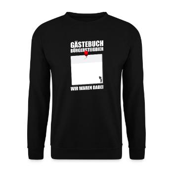 Gästebuch Bürgersteigbier Ortskontrollfahrt OKF - Unisex Pullover - Schwarz - Vorne - Alina (178cm) & Michal (187cm)