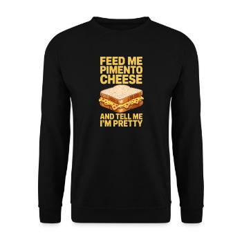 Sandwich au fromage piment piment Fromage Fromage Cadeaux - Sweat-shirt Unisexe - noir - Devant - Alina (178cm) & Michal (187cm)