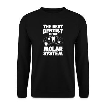 Zahnärzte für Molarensysteme - Unisex Pullover - Schwarz - Vorne - Alina (178cm) & Michal (187cm)