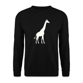 Giraffe Silhouette - Unisex Sweatshirt - black - Front - Alina (178cm) & Michal (187cm)