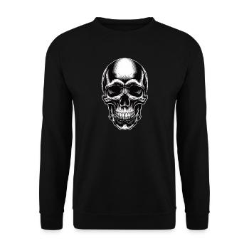 Skull design for biker gothic metal fans - Unisex Sweatshirt - black - Front - Alina (178cm) & Michal (187cm)