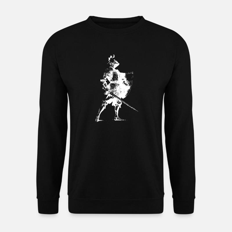 Knight Silhouette with Shield - Unisex Sweatshirt - black