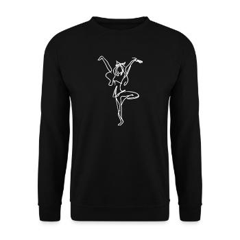 Dessin de pom-pom girl - Sweat-shirt Unisexe - noir - Devant - Alina (178cm) & Michal (187cm)