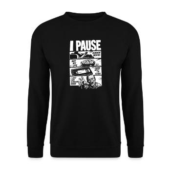 Horror Is My Cardio And Therapy - Unisex Sweatshirt - black - Front - Alina (178cm) & Michal (187cm)