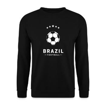 Emblème de football brésilien sur fond noir - Sweat-shirt Unisexe - noir - Devant - Alina (178cm) & Michal (187cm)